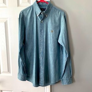 Ralph Lauren men’s button down, size medium, blue